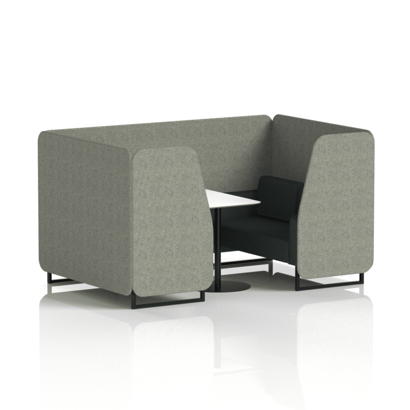Brixworth Booth With Black Legs And White Table In Two Tone - Image 36