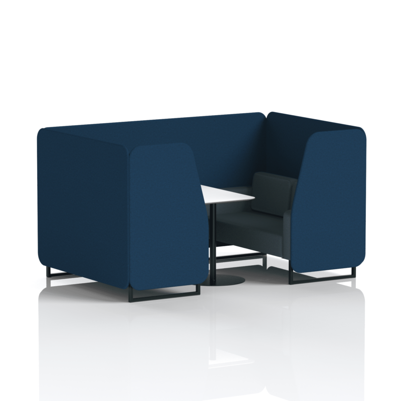 Brixworth Booth With Black Legs And White Table In Two Tone - Image 38