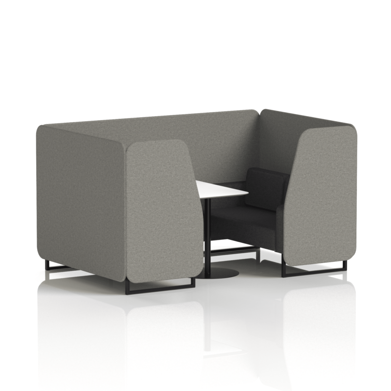 Brixworth Booth With Black Legs And White Table In Two Tone - Image 40