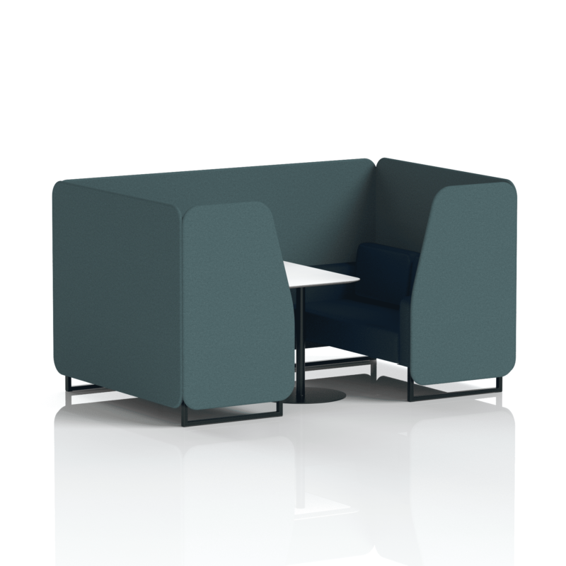 Brixworth Booth With Black Legs And White Table In Two Tone - Image 41