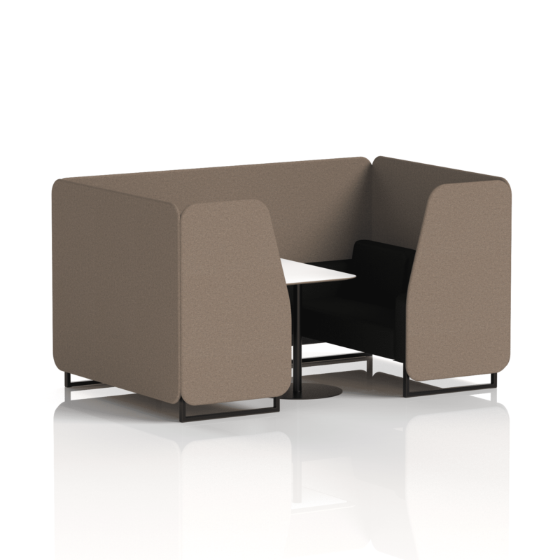 Brixworth Booth With Black Legs And White Table In Two Tone - Image 42