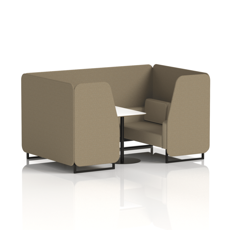 Brixworth Booth With Black Legs And White Table In Two Tone - Image 43