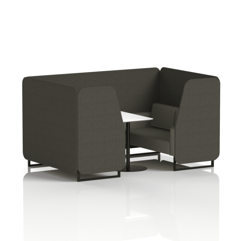 Brixworth Booth With Black Legs And White Table In Two Tone - Image 46