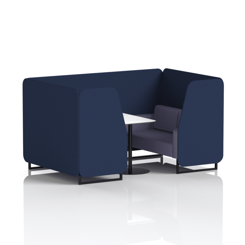 Brixworth Booth With Black Legs And White Table In Two Tone - Image 50