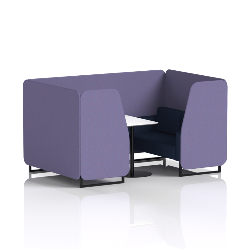 Brixworth Booth With Black Legs And White Table In Two Tone - Image 52