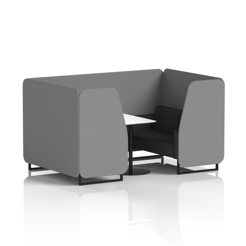 Brixworth Booth With Black Legs And White Table In Two Tone - Image 53