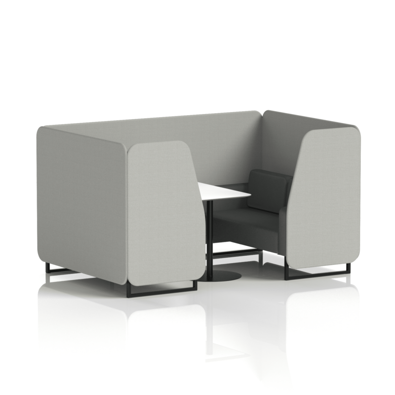 Brixworth Booth With Black Legs And White Table In Two Tone - Image 58