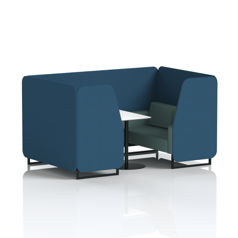 Brixworth Booth With Black Legs And White Table In Two Tone - Image 59
