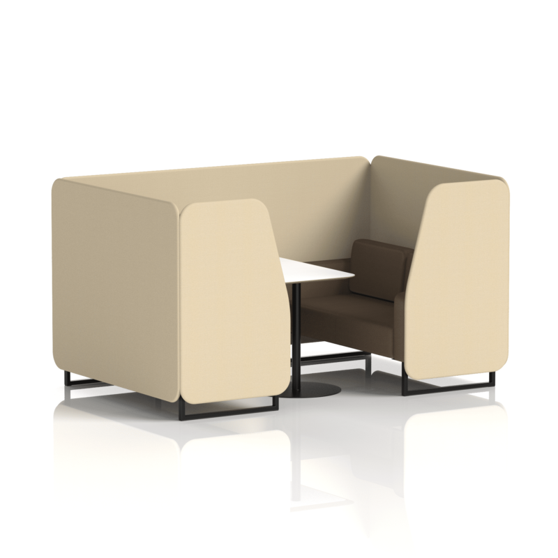 Brixworth Booth With Black Legs And White Table In Two Tone - Image 60