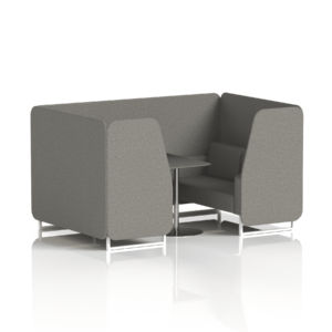 Brixworth Booth With White Legs And Black Table In Single Tone - Image 40