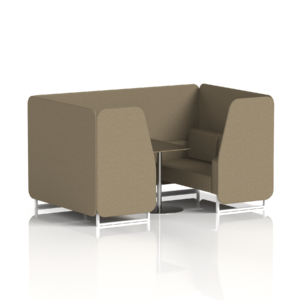Brixworth Booth With White Legs And Black Table In Single Tone - Image 43