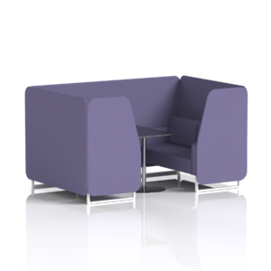 Brixworth Booth With White Legs And Black Table In Single Tone - Image 52