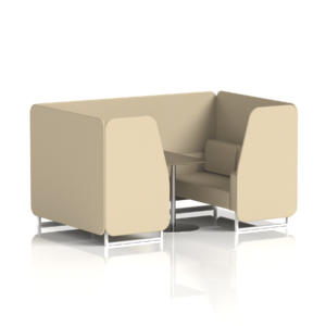 Brixworth Booth With White Legs And Black Table In Single Tone - Image 60