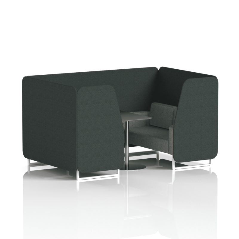 Brixworth Booth With White Legs And Black Table In Two Tone - Image 32