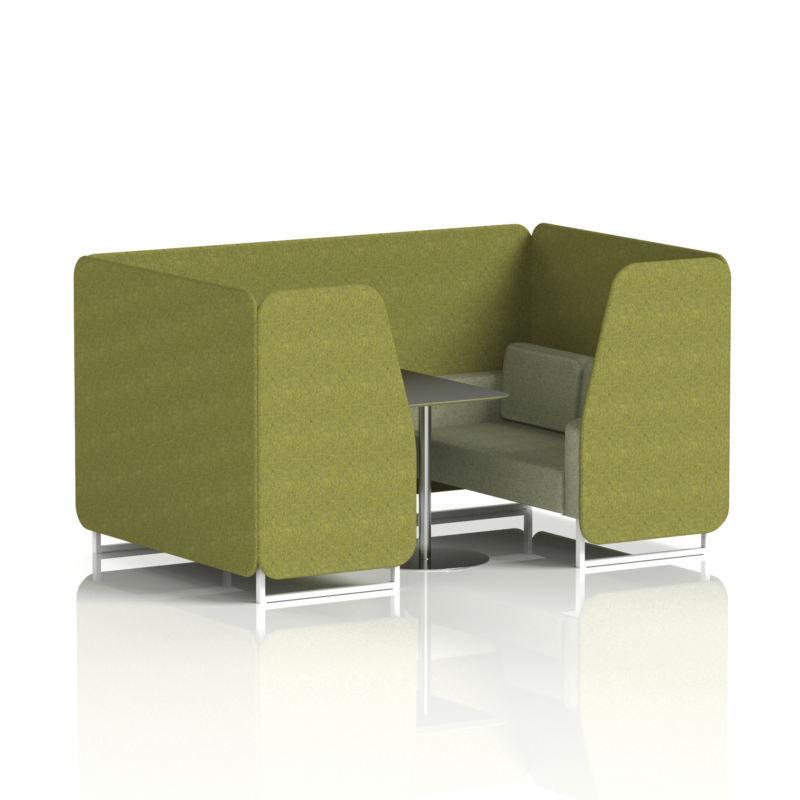 Brixworth Booth With White Legs And Black Table In Two Tone - Image 34