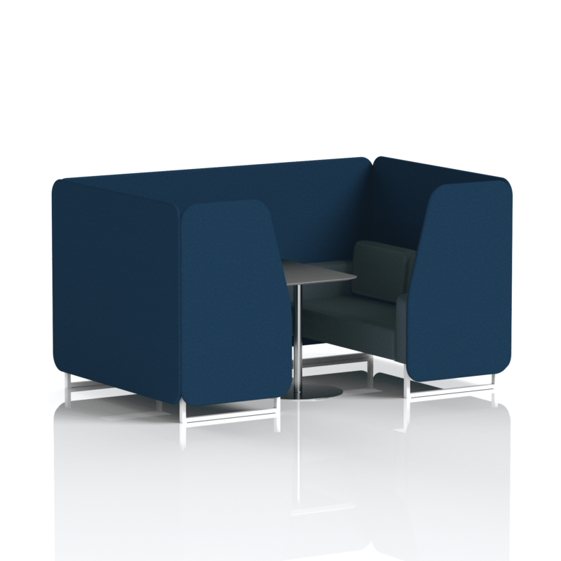 Brixworth Booth With White Legs And Black Table In Two Tone - Image 38