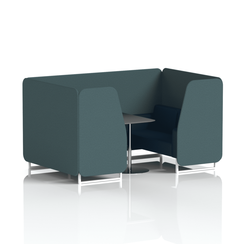 Brixworth Booth With White Legs And Black Table In Two Tone - Image 41