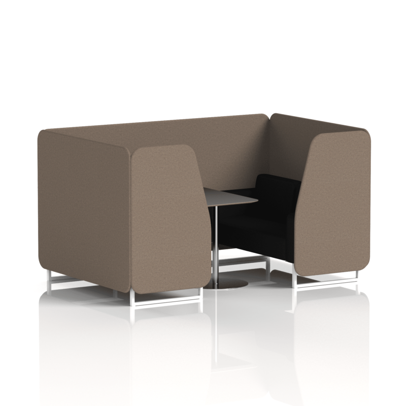 Brixworth Booth With White Legs And Black Table In Two Tone - Image 42