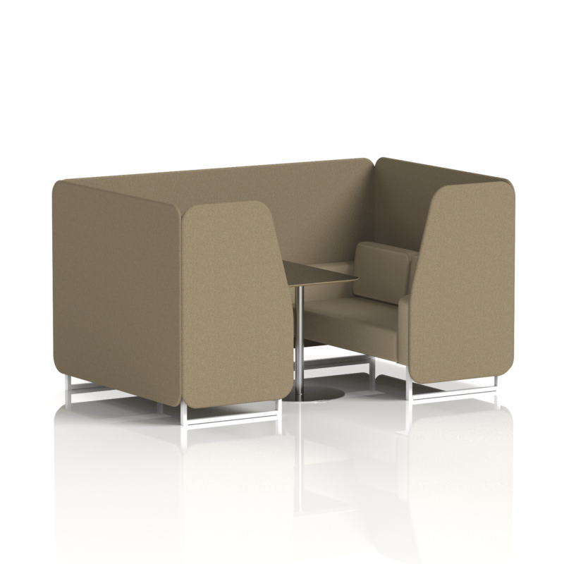 Brixworth Booth With White Legs And Black Table In Two Tone - Image 43