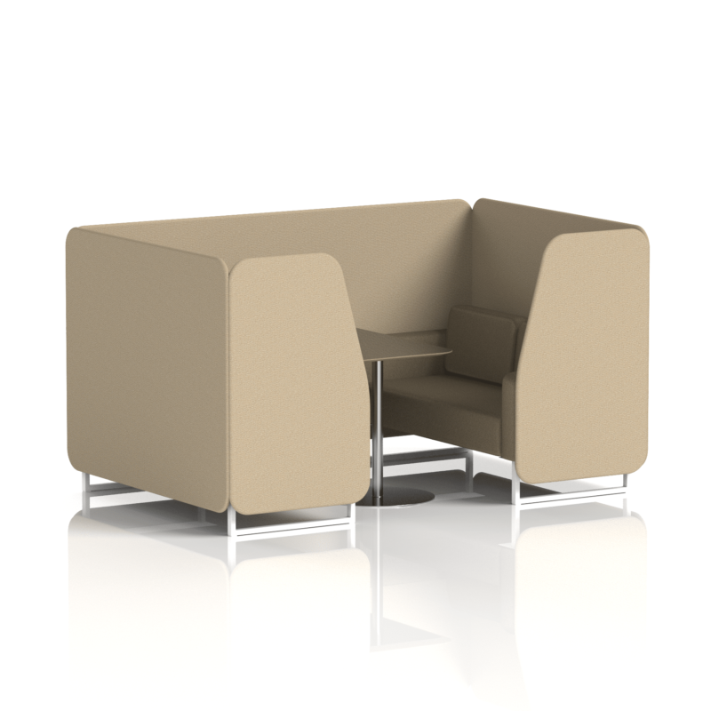 Brixworth Booth With White Legs And Black Table In Two Tone - Image 47