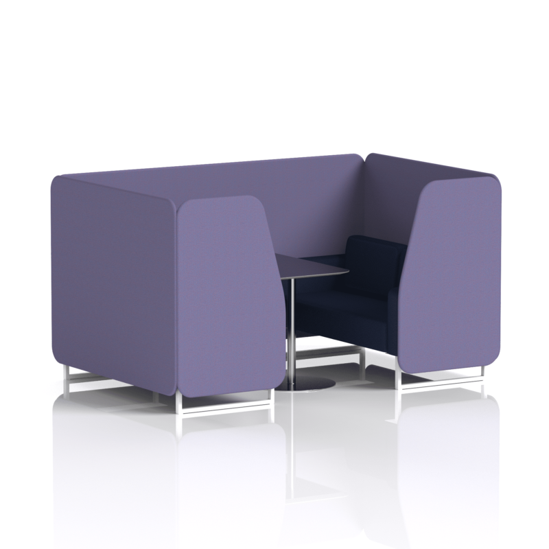 Brixworth Booth With White Legs And Black Table In Two Tone - Image 52