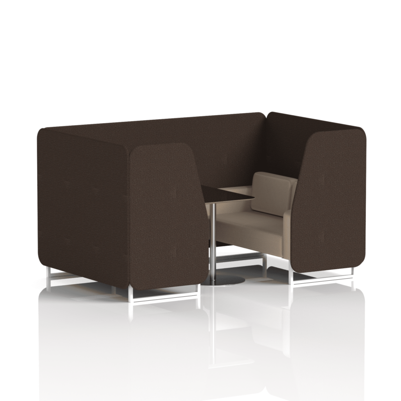 Brixworth Booth With White Legs And Black Table In Two Tone - Image 54