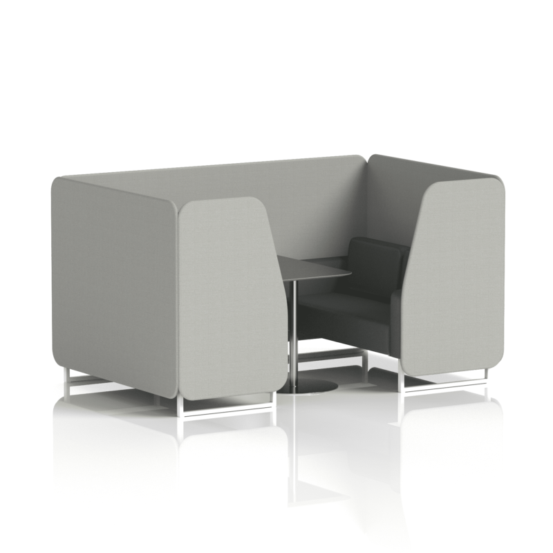 Brixworth Booth With White Legs And Black Table In Two Tone - Image 58