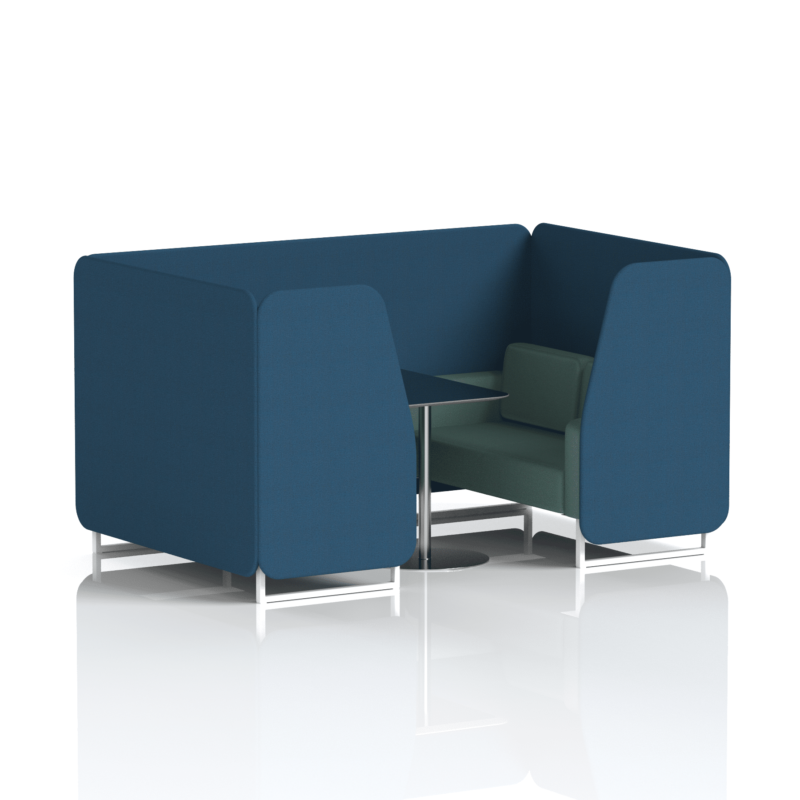 Brixworth Booth With White Legs And Black Table In Two Tone - Image 59