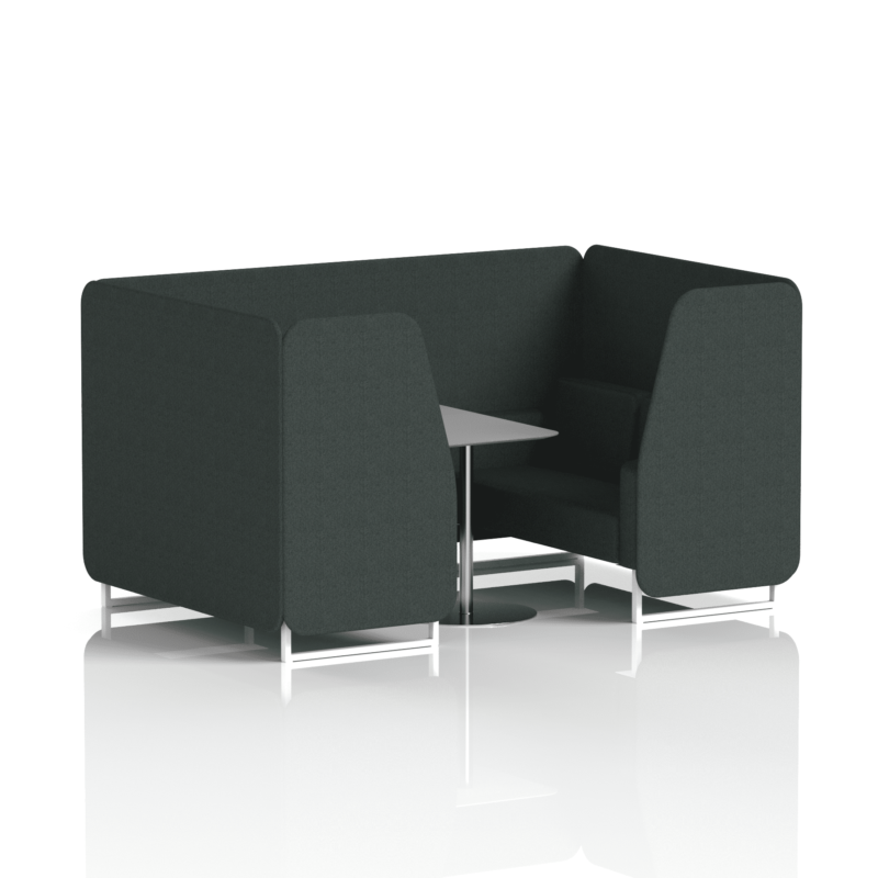 Brixworth Booth With White Legs And Grey Table In Single Tone - Image 32