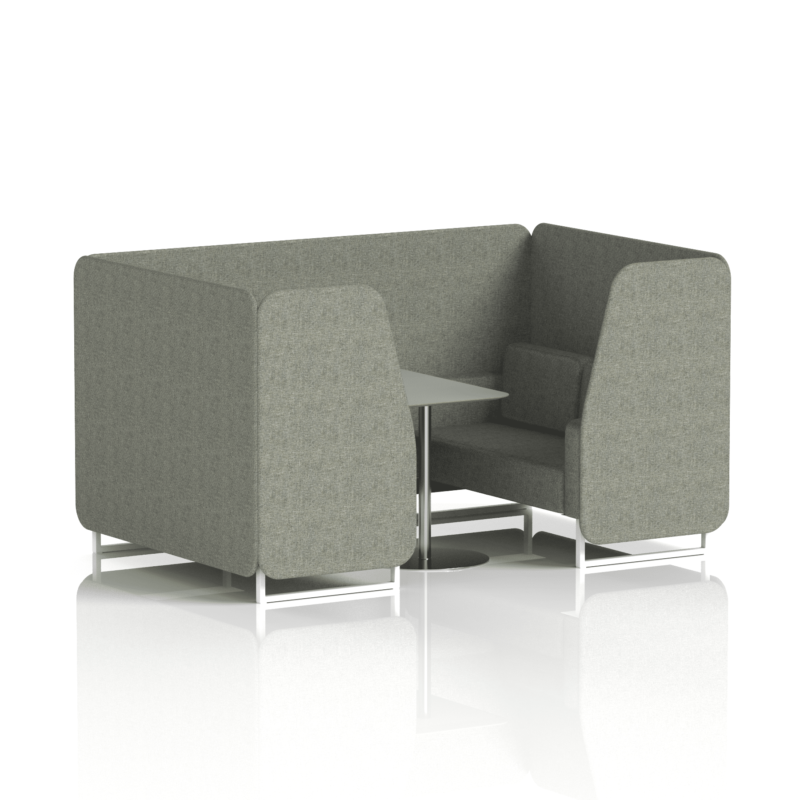 Brixworth Booth With White Legs And Grey Table In Single Tone - Image 36