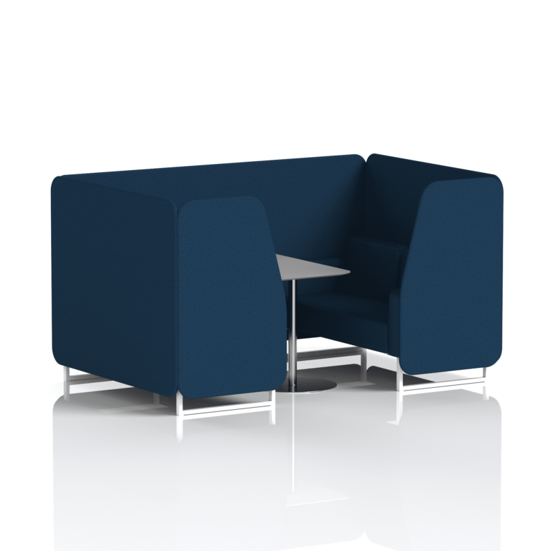 Brixworth Booth With White Legs And Grey Table In Single Tone - Image 38