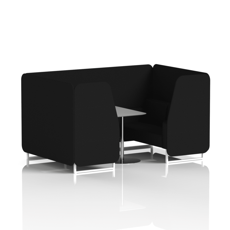 Brixworth Booth With White Legs And Grey Table In Single Tone - Image 39