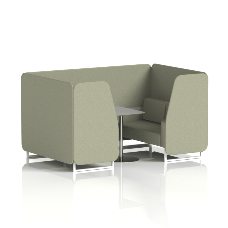 Brixworth Booth With White Legs And Grey Table In Single Tone - Image 45