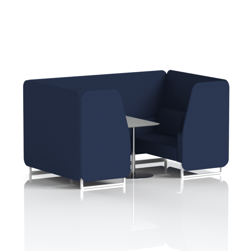 Brixworth Booth With White Legs And Grey Table In Single Tone - Image 50