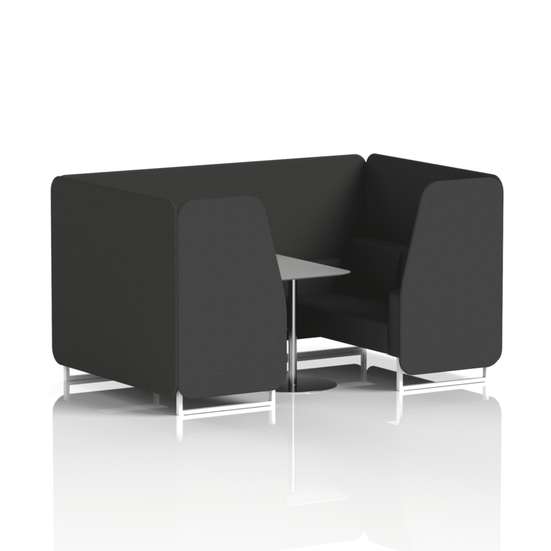 Brixworth Booth With White Legs And Grey Table In Single Tone - Image 51