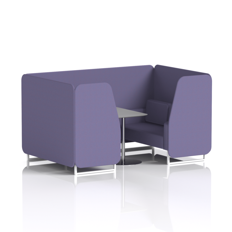Brixworth Booth With White Legs And Grey Table In Single Tone - Image 52