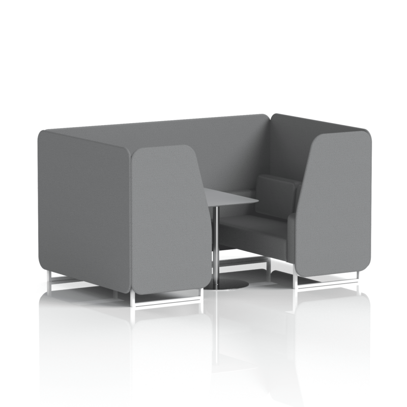 Brixworth Booth With White Legs And Grey Table In Single Tone - Image 53