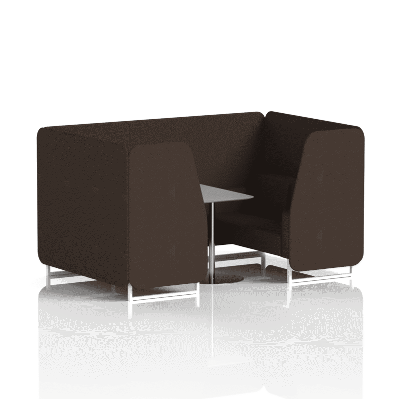 Brixworth Booth With White Legs And Grey Table In Single Tone - Image 54