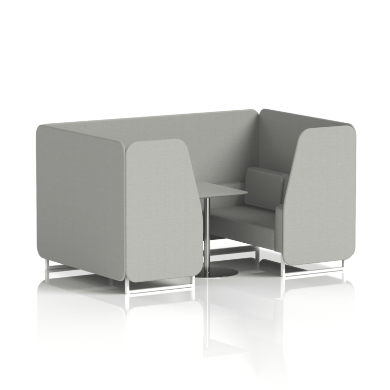 Brixworth Booth With White Legs And Grey Table In Single Tone - Image 58
