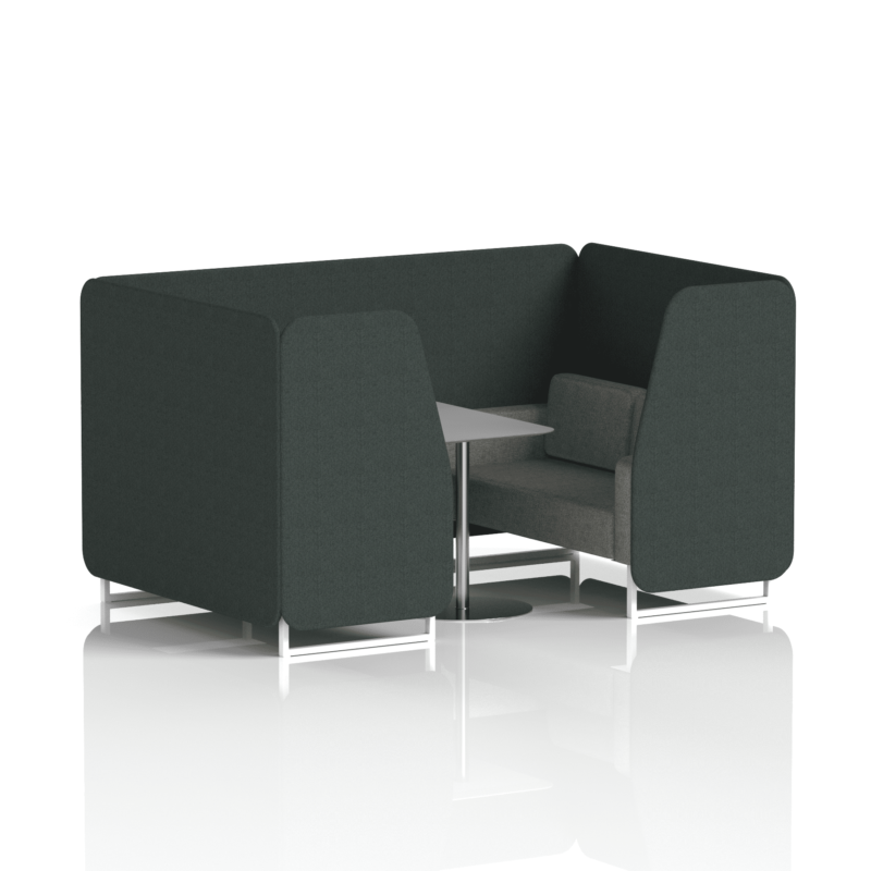 Brixworth Booth With White Legs And Grey Table In Two Tone - Image 32