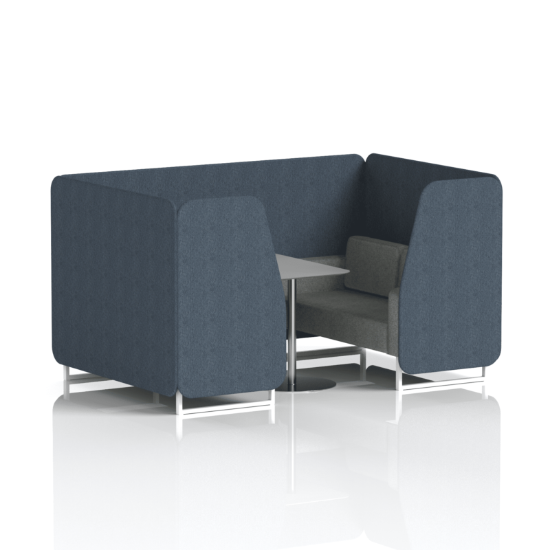 Brixworth Booth With White Legs And Grey Table In Two Tone - Image 33