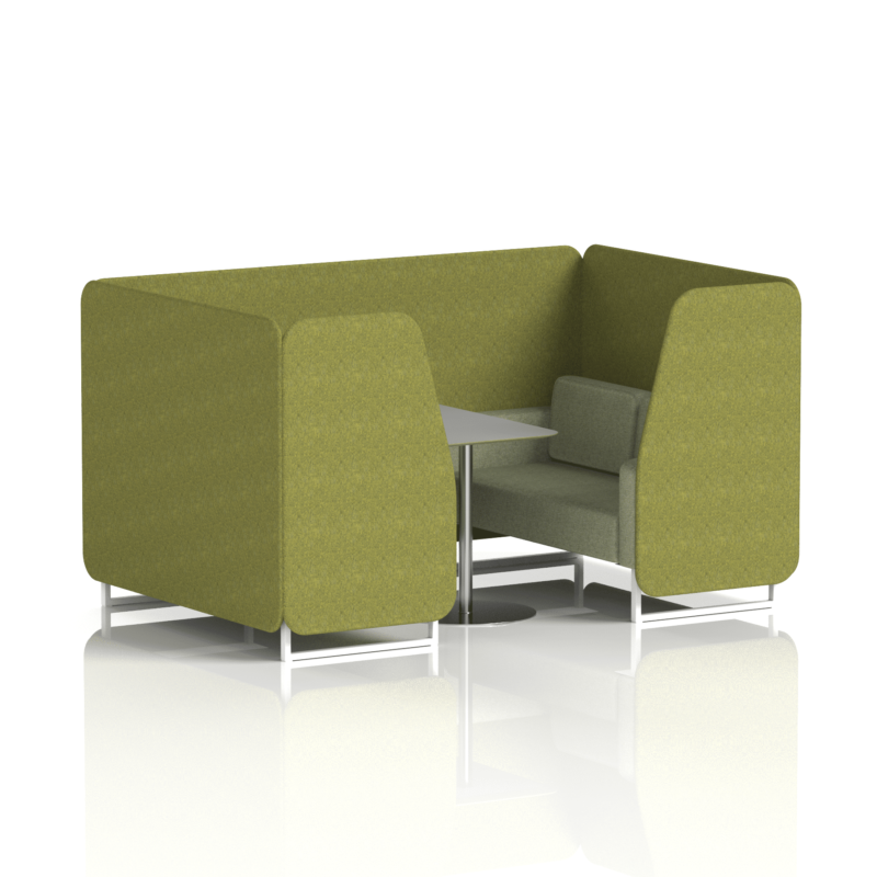 Brixworth Booth With White Legs And Grey Table In Two Tone - Image 34
