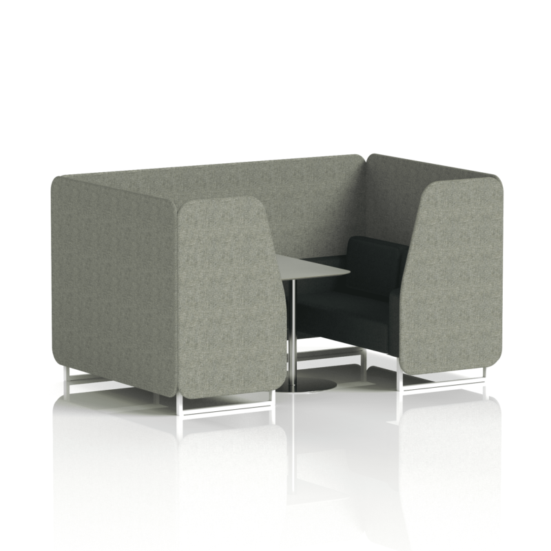 Brixworth Booth With White Legs And Grey Table In Two Tone - Image 36
