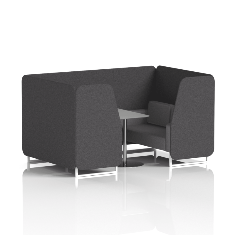 Brixworth Booth With White Legs And Grey Table In Two Tone - Image 37