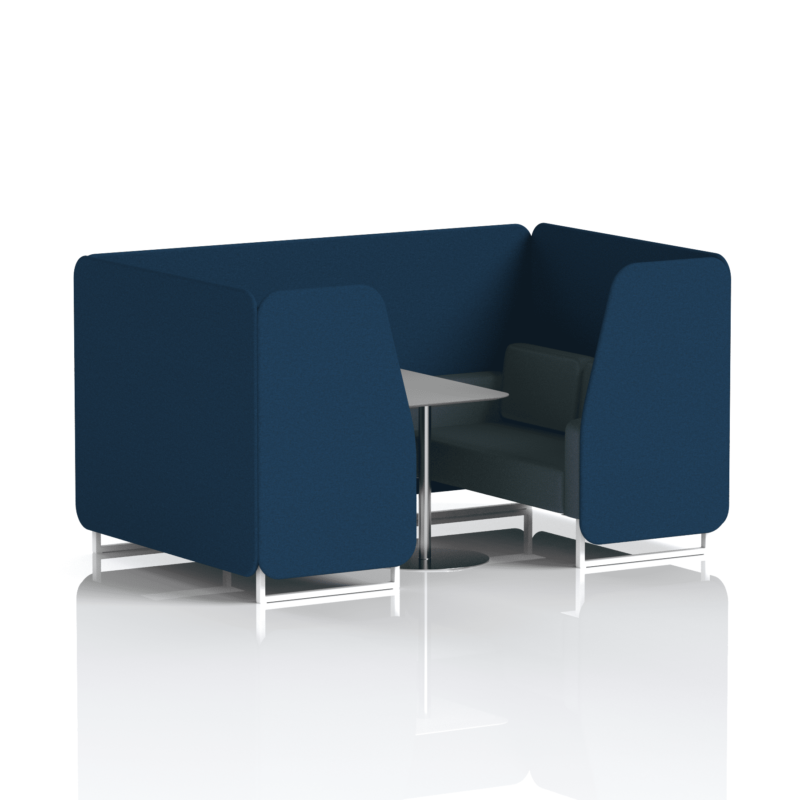 Brixworth Booth With White Legs And Grey Table In Two Tone - Image 38