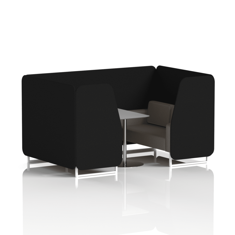 Brixworth Booth With White Legs And Grey Table In Two Tone - Image 39