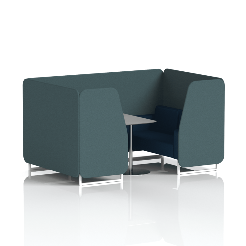 Brixworth Booth With White Legs And Grey Table In Two Tone - Image 41