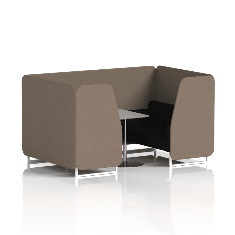 Brixworth Booth With White Legs And Grey Table In Two Tone - Image 42