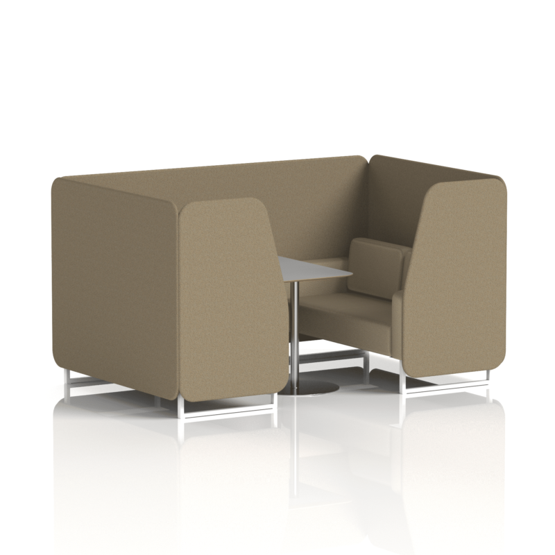 Brixworth Booth With White Legs And Grey Table In Two Tone - Image 43
