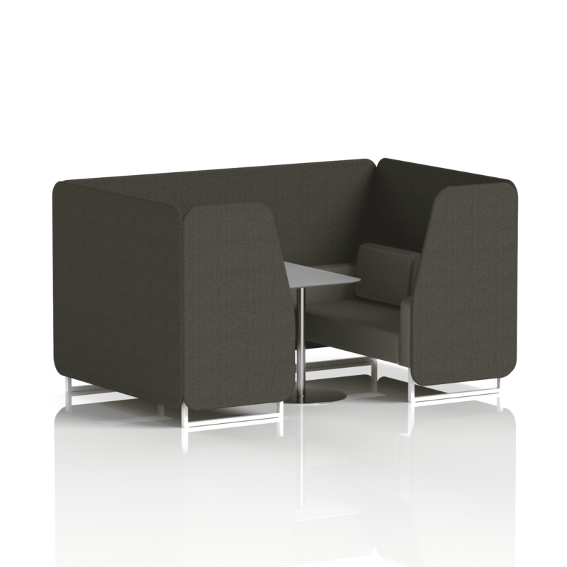 Brixworth Booth With White Legs And Grey Table In Two Tone - Image 46